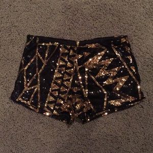 Sexy sequin shorts!!